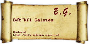 Bökfi Galatea névjegykártya